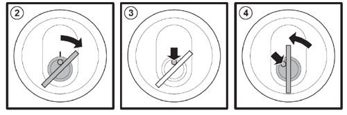 Ställ in låset i serviceläge